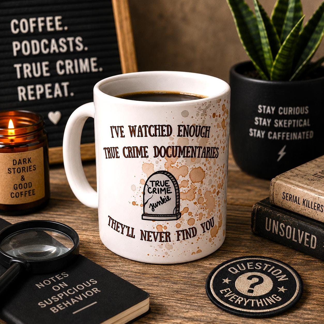 I’ve Watched Enough True Crime Documentaries They'll Never Find You – Funny True Crime Mug