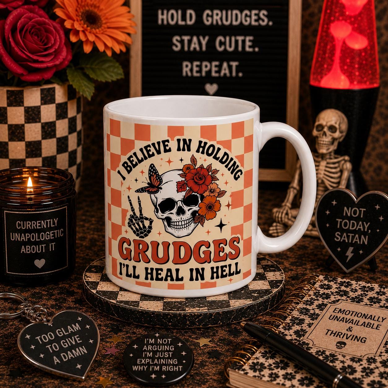 I Believe In Holding Grudges Mug - Dark Humour Gift