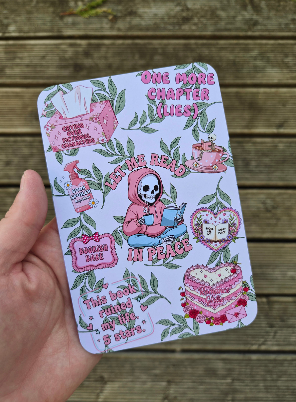 Bookish Babe Kindle Insert – Book Lover Kindle Case Insert – Funny Reading Gift – Bookworm Aesthetic – Cosy Bookish Decor