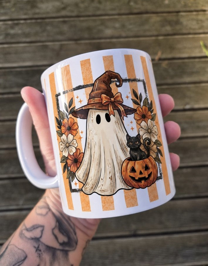 Cute Halloween Ghost Mug – Spooky Halloween Mug – Ghost Mug – Pumpkin Mug – Witchy Gift – Autumn Mug – Halloween Gift – Cute Halloween Mug