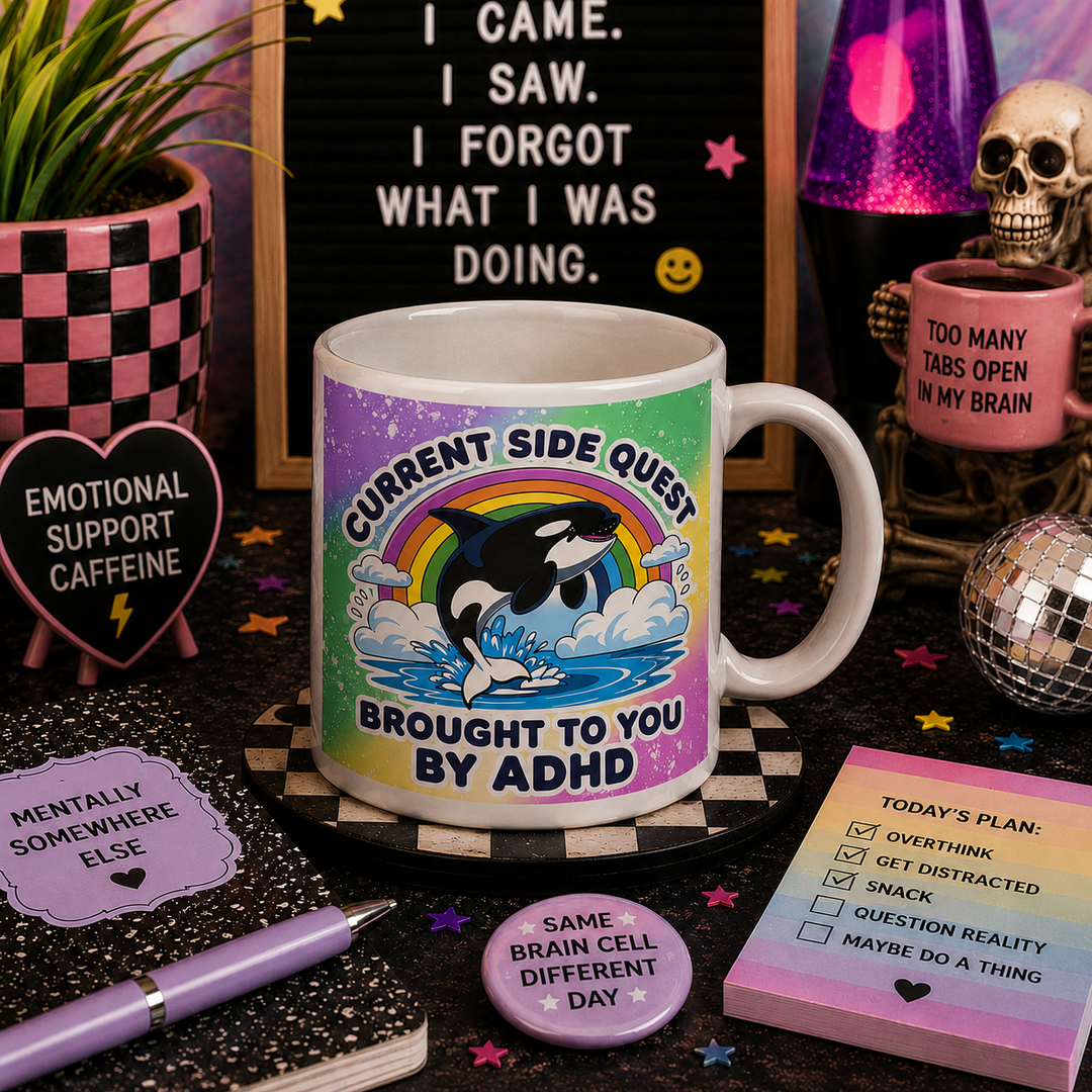 Current Side Quest Mug - Neuro-spicy Gift - Funny ADHD Mug