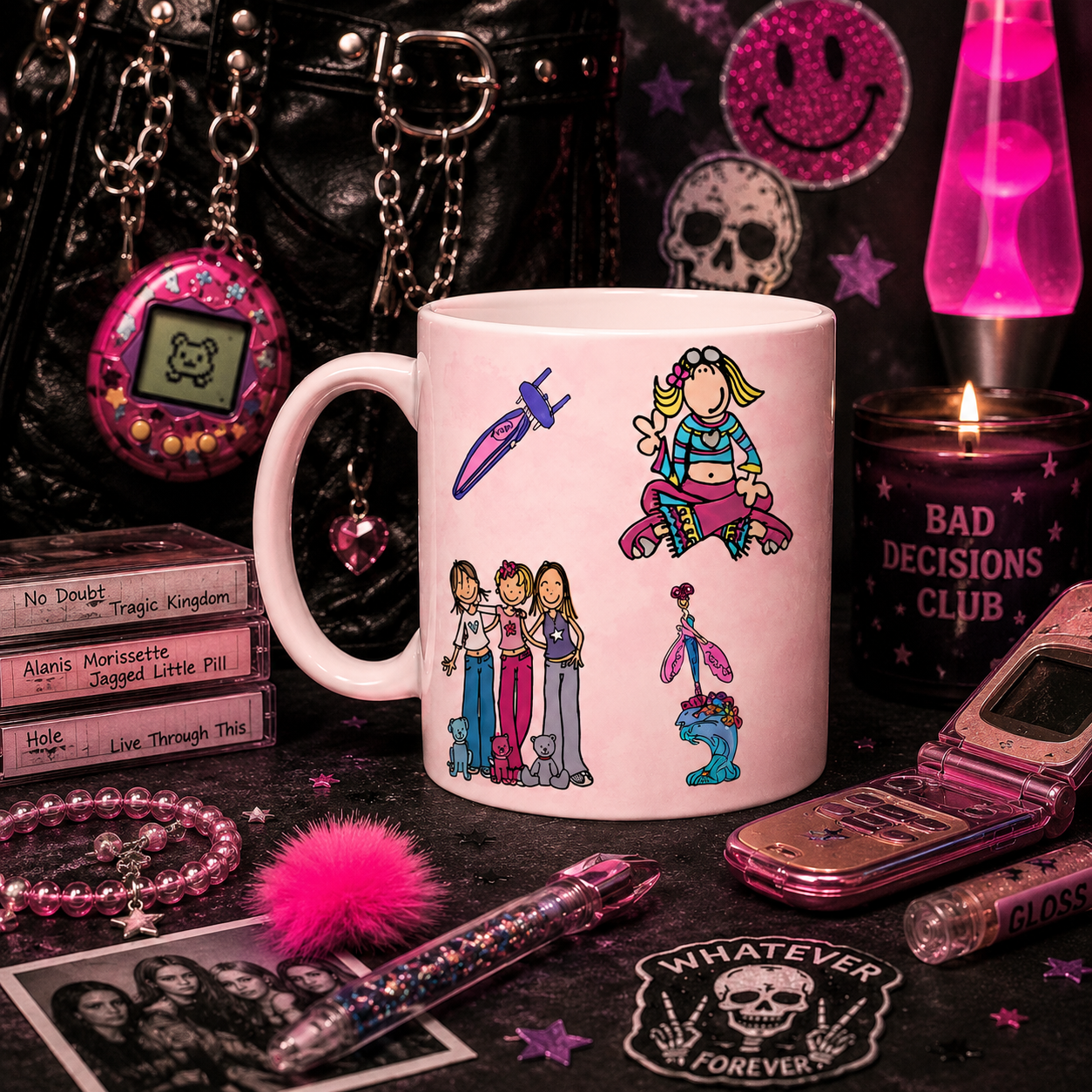 90s Girl In A Messed Up World Mug - Millennial Nostalgia Gift