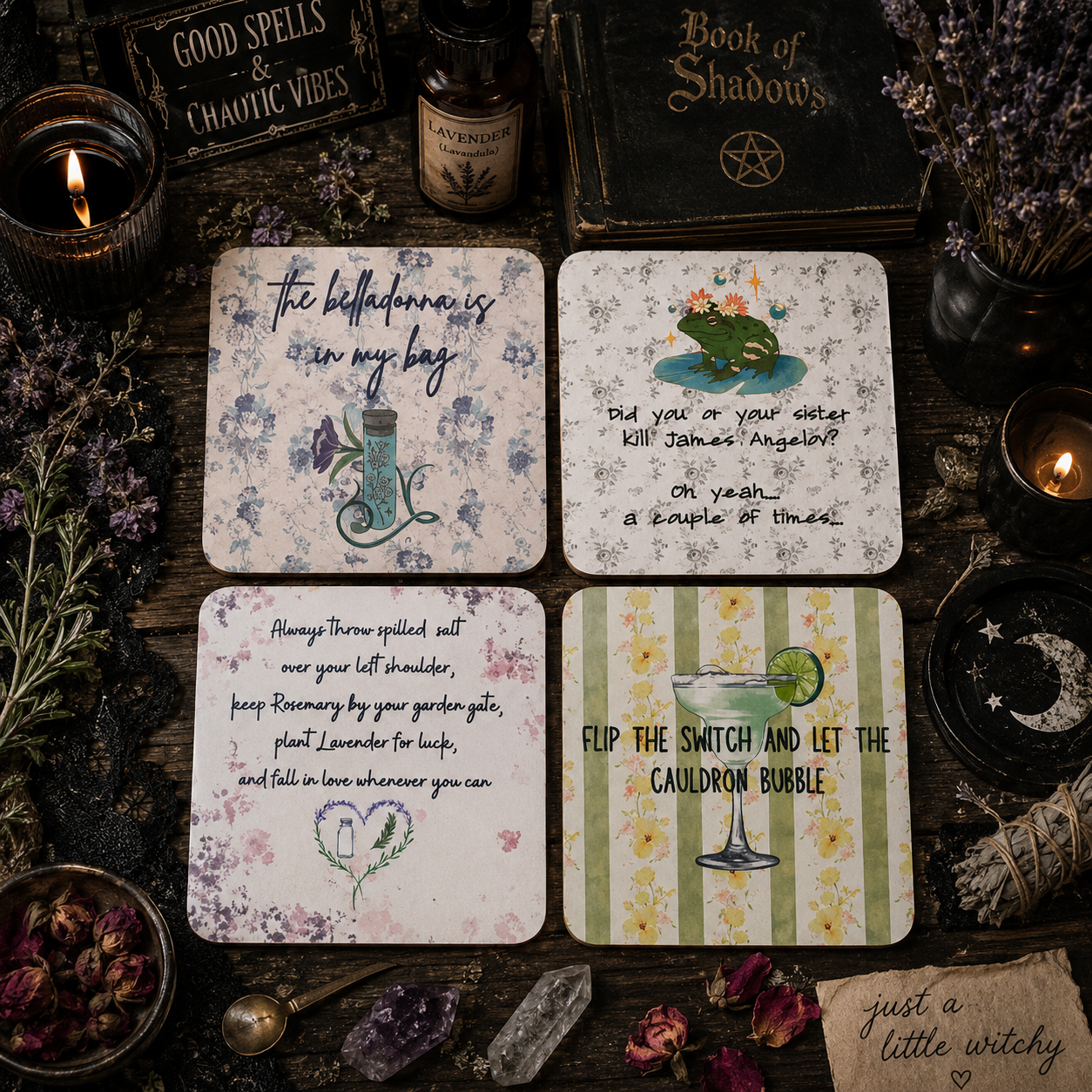 Practical Magic Coaster Set – Practical Magic Inspired Gift