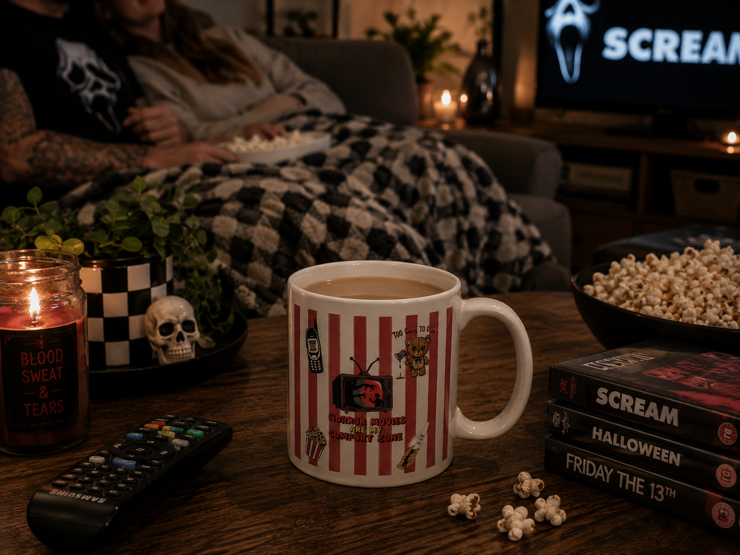 Horror Movies Are My Comfort Zone Mug - Horror Fan Gift