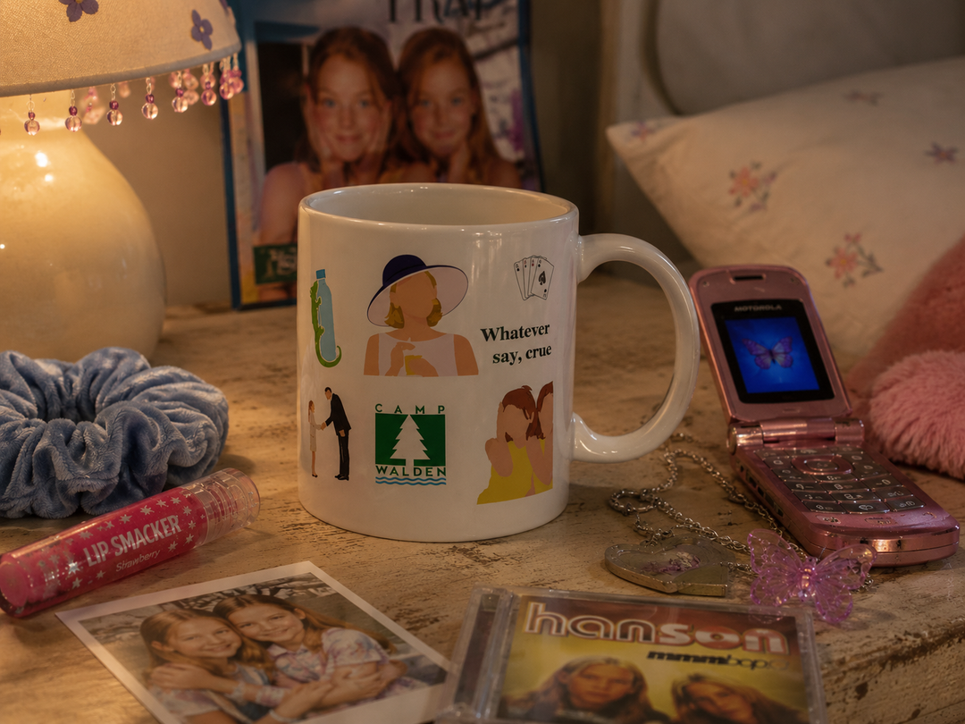 90s Nostalgia Mug – Camp Bestie Vibes Mug – Twin Energy Mug – Cute Throwback Gift