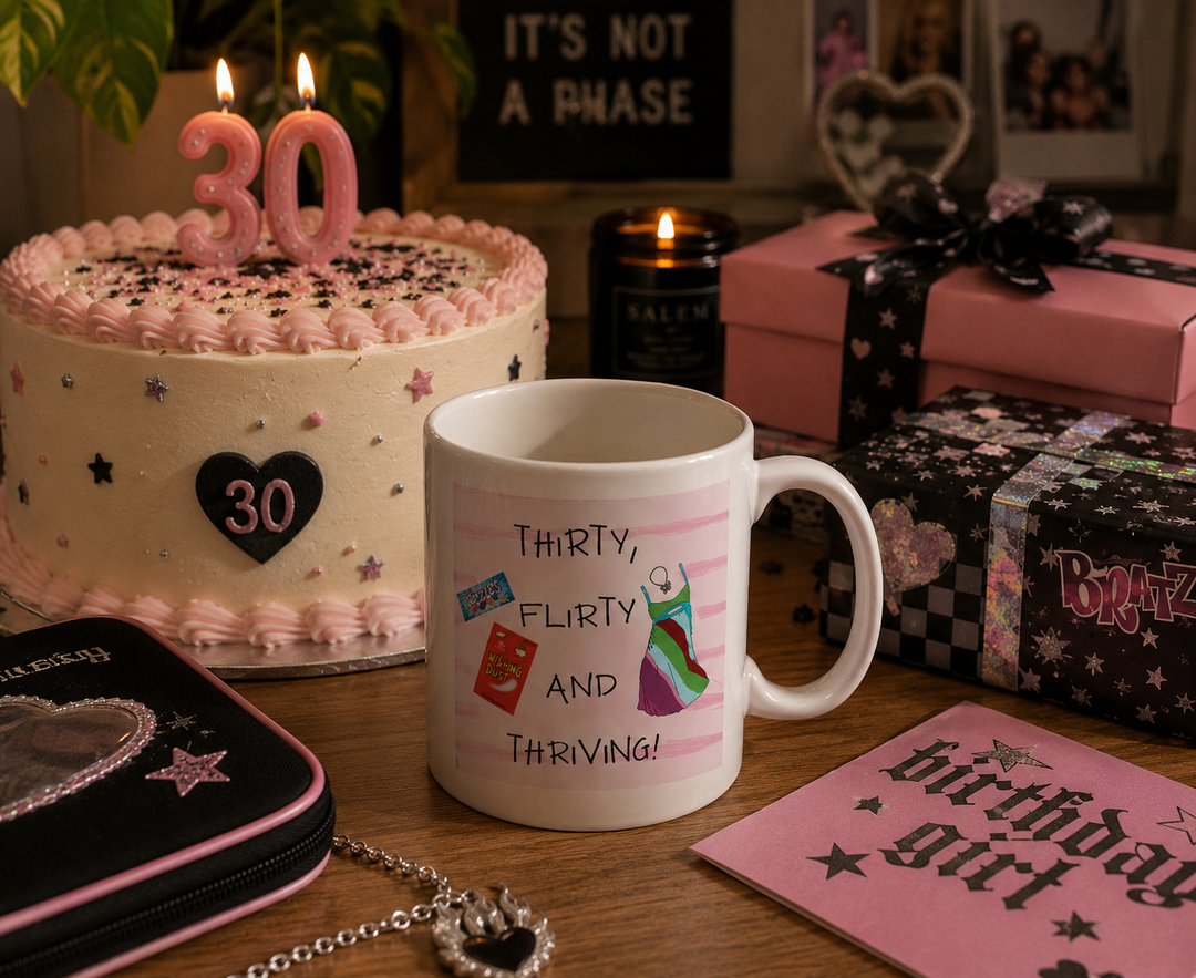 Thirty Flirty Thriving Mug – 30th Birthday Mug – Funny 30th Gift