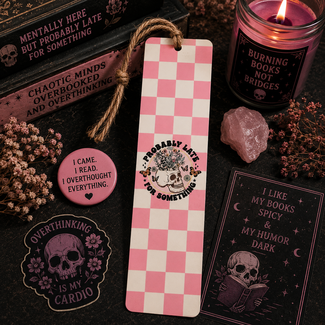 Probably Late For Something Bookmark - Funny Reader Gift