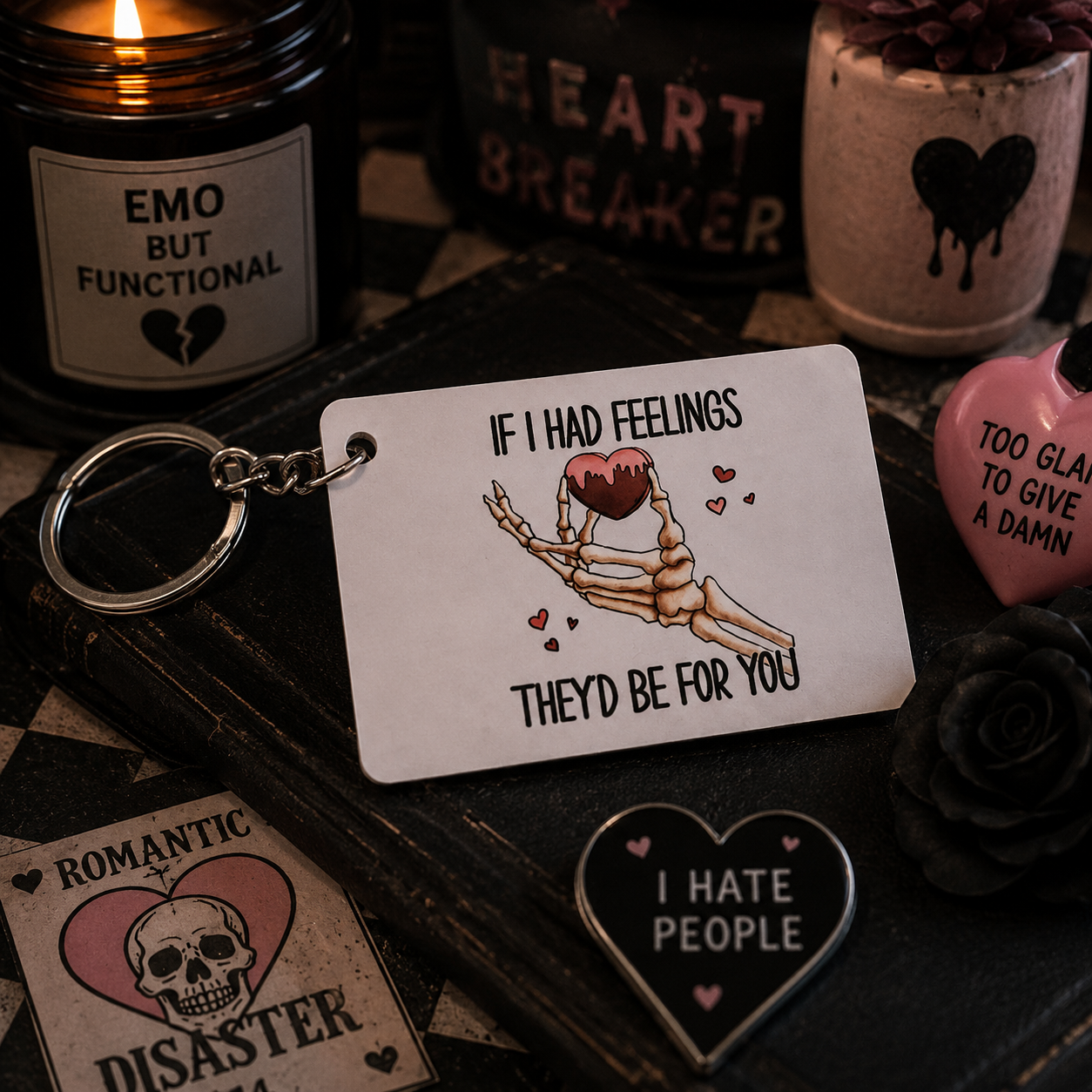 If I Had Feelings They’d Be For You Keyring - Funny Couple Gift