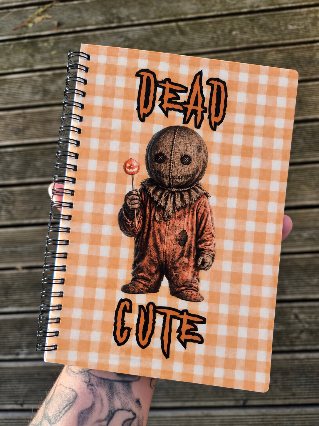Dead Cute Halloween Notebook - A5 Lined Notebook - Horror Stationery - Halloween Journal - Spooky Notebook - Pumpkin Gift