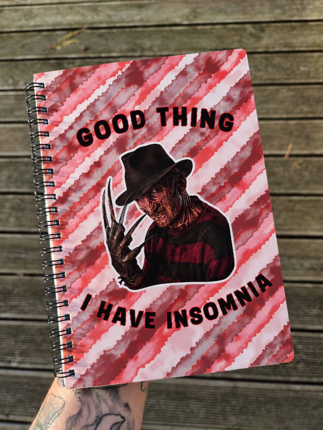 Freddy Krueger Notebook - A5 Lined Notebook - A Nightmare on Elm Street Inspired - Horror Stationery - Horror Journal - Spooky Gift