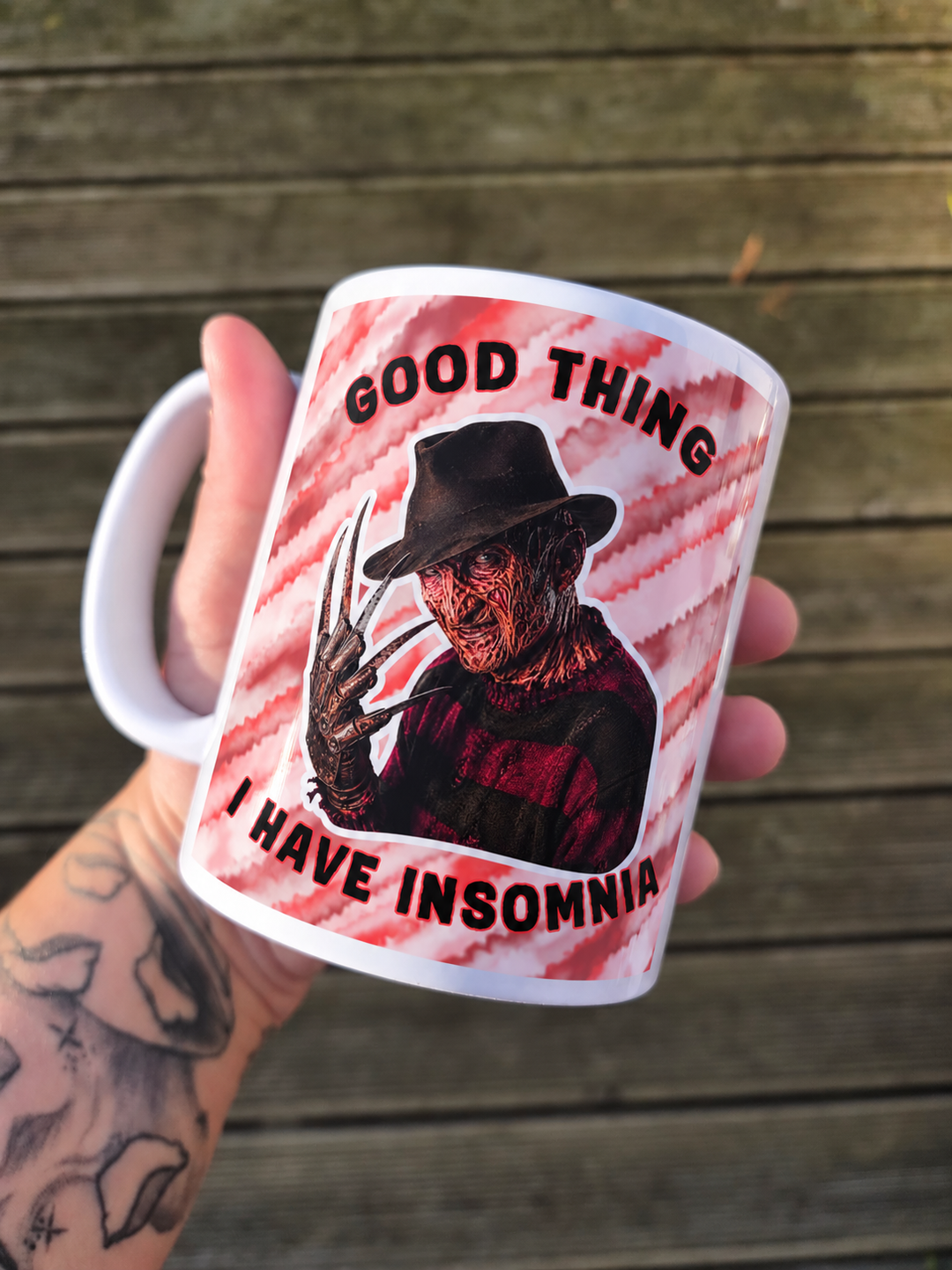 Freddy Krueger Mug – A Nightmare on Elm Street Mug – Horror Gift – Horror Movie Mug – Halloween Mug – Freddy Krueger Gift – Insomnia Mug