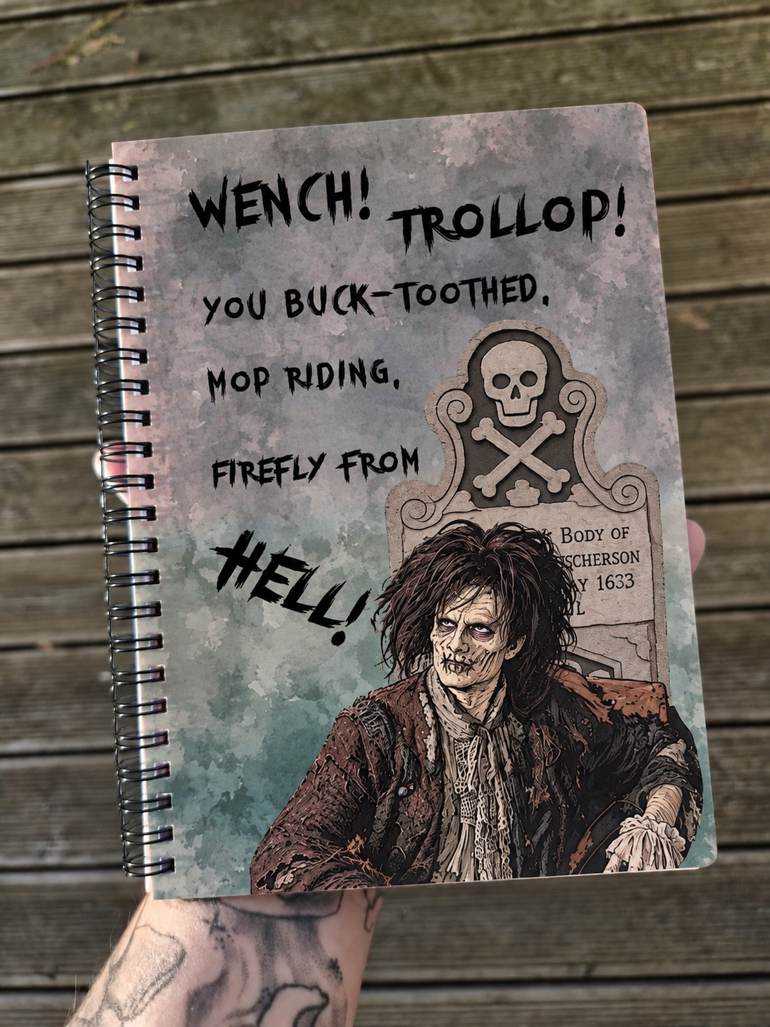 Hocus Pocus Inspired Billy Butcherson Notebook - A5 Lined Notebook - Halloween Journal - Horror Stationery - Spooky Notebook - Witchy Gift