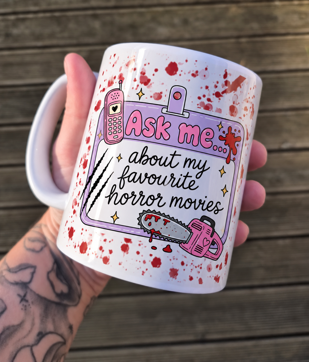Horror Movie Mug – Horror Lover Gift – Halloween Mug – True Crime Mug – Horror Fan Gift – Spooky Coffee Mug – Horror Movie Lover