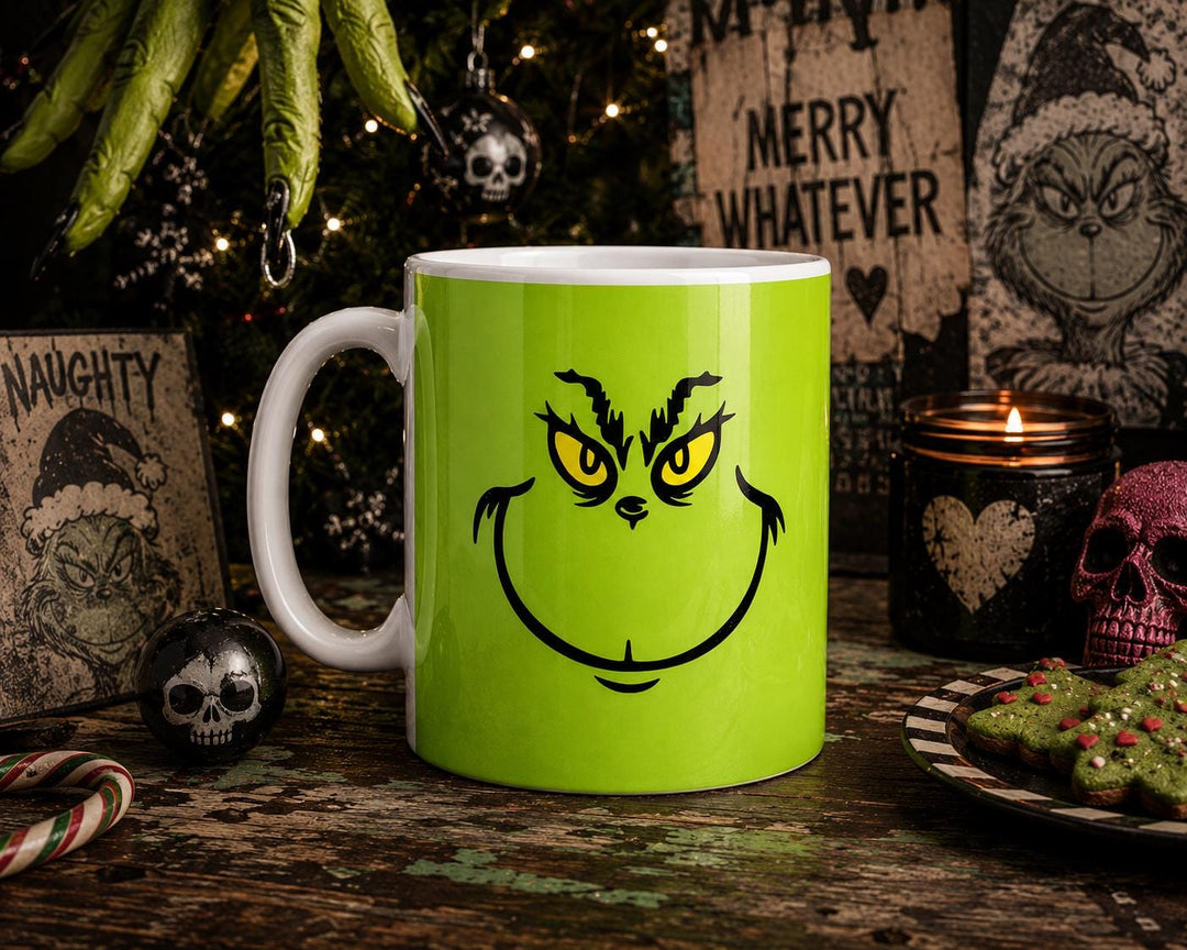 Grumpy Grinch Inspired Christmas Mug – Funny Xmas Mug