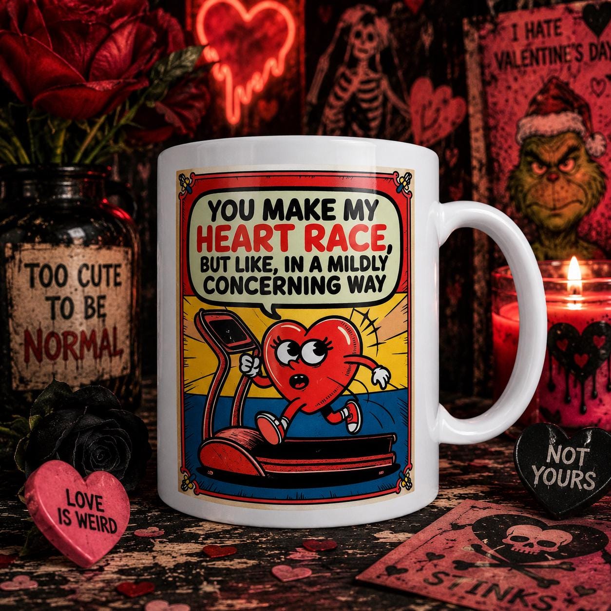 You Make My Heart Race Mug – Cute Couple Gift