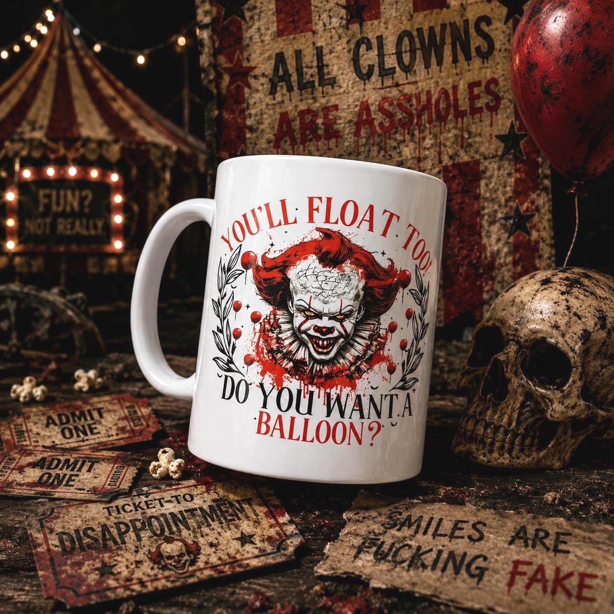You’ll Float Inspired Horror Mug – Horror Fan Gift