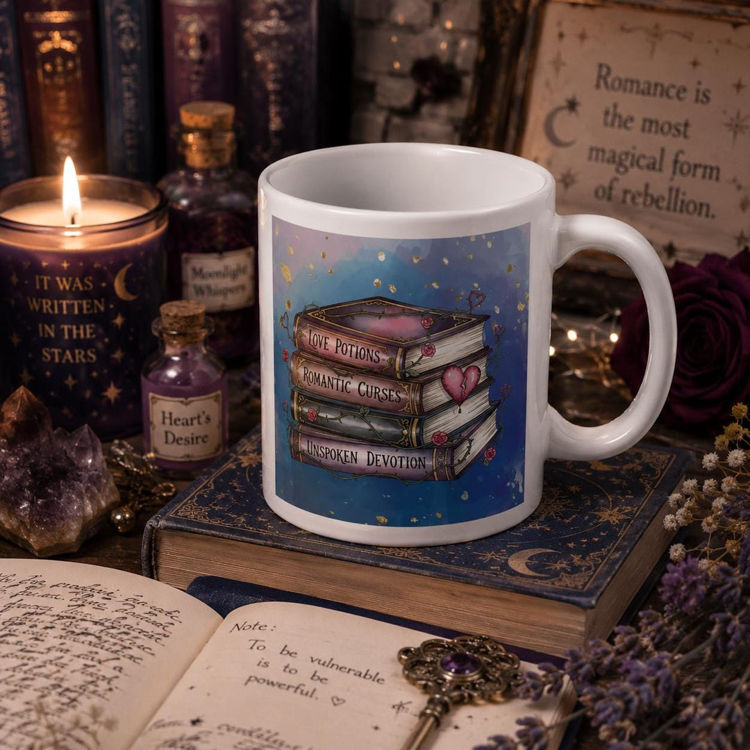 Fantasy Romance Mug – Love Potions Romantic Curses Mug – Book Lover Gift
