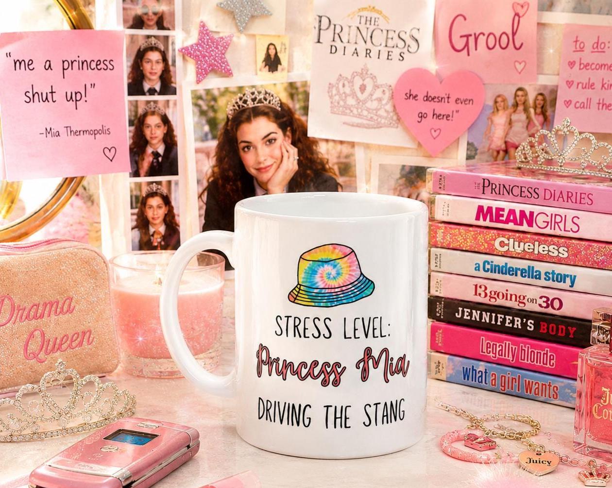 Stress Level Princess Mia Driving the Stang – Millennial Humour Gift
