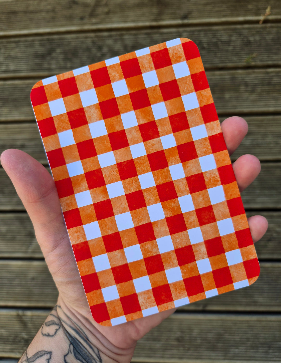 Autumn Halloween Kindle Insert – Orange Gingham Kindle Case Insert – Pumpkin Spice Season – Halloween Kindle Accessory – Cosy Autumn Reader Gift